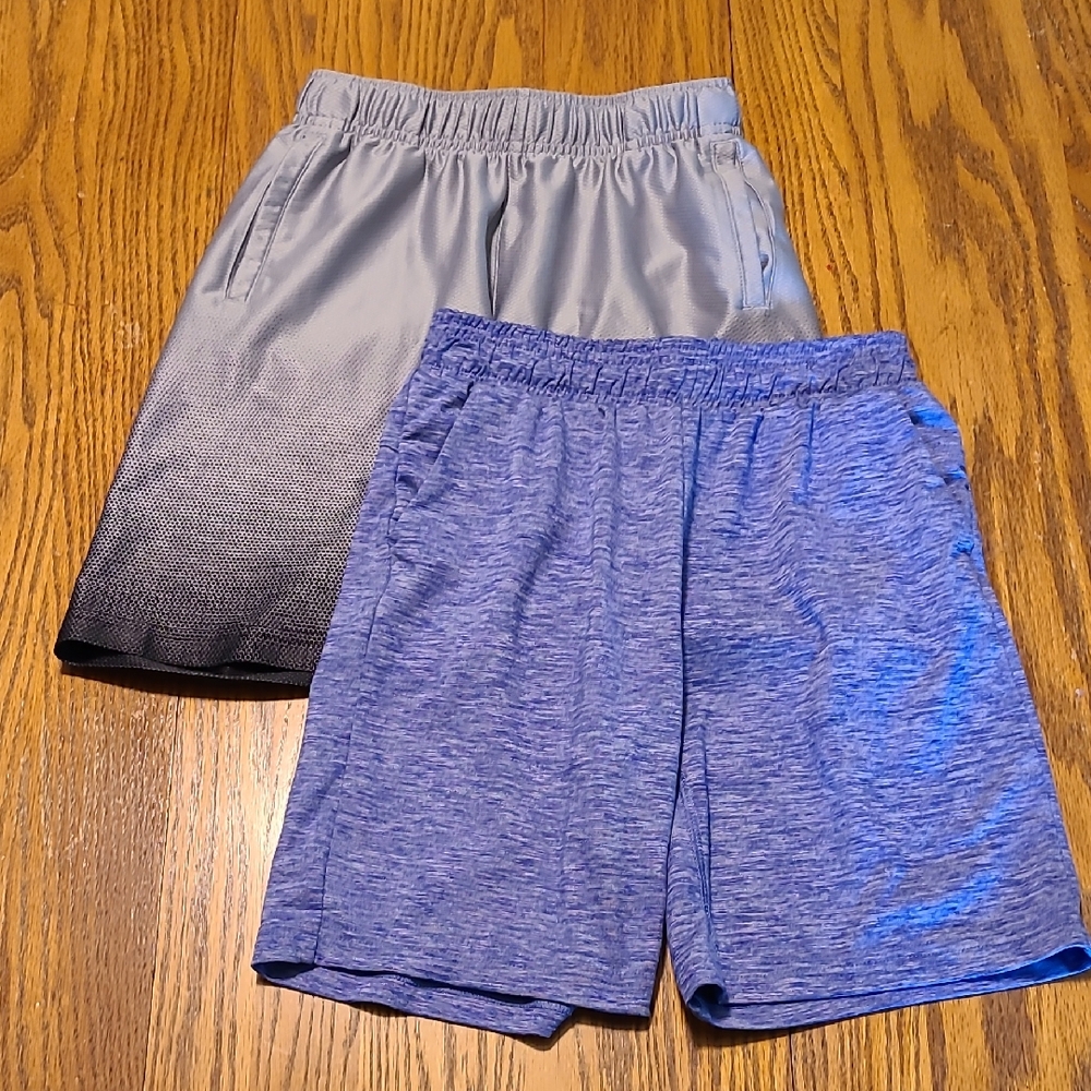Old Navy Gray and All In Motion Blue Athletic Shorts - Boy's Small